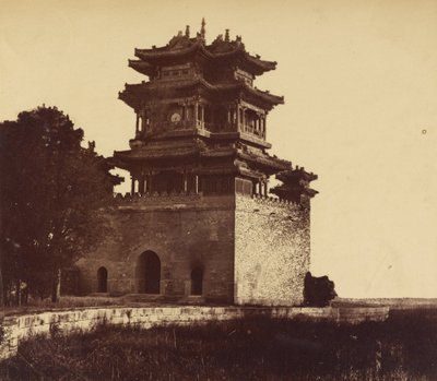 Keisarillinen kesäpalatsi ennen Yuan Ming Yuanin palamista, 18. lokakuuta 1860. tekijältä Felice Beato