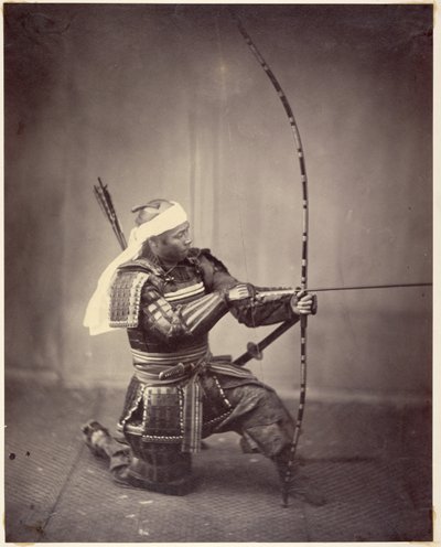Samurai ja pitkä jousi tekijältä Felice Beato