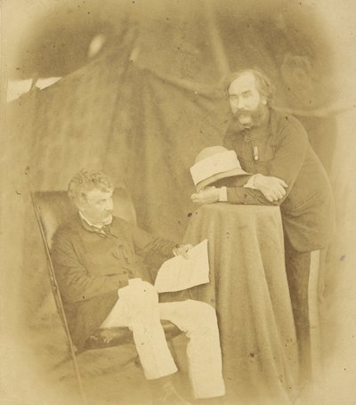 Sir Henry Drury Harness, K.C.B., eversti komentaja, kuninkaalliset insinöörit ja eversti Robert Abercromby tekijältä Felice Beato