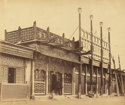 Street and Shops in the Tatar City of Peking, 29. lokakuuta 1860 tekijältä Felice Beato