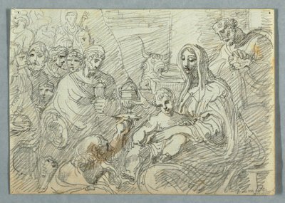 Magi-tutkimuksen palvonta Lodovico Carraccin jälkeen tekijältä Felice Giani