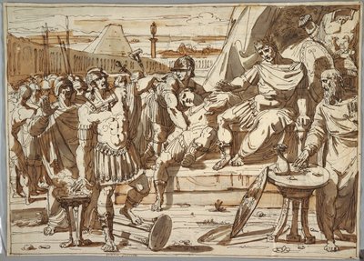 Caius Mucius Scaevola ja Porsena tekijältä Felice Giani