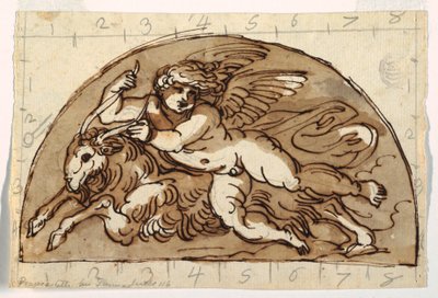 Kauris, Lunette kahdeksankulmaisen huoneen kattoon, Palazzo Milzetti, Faenza tekijältä Felice Giani