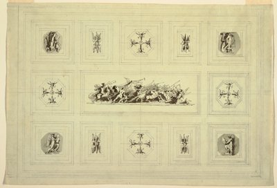 Sodalle omistettu kattokaappi, Palazzo Quirinale, Rooma tekijältä Felice Giani