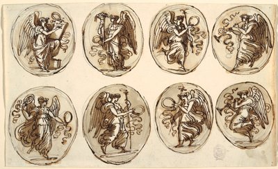 Kattosuunnittelu, Historia, Runsaus kuudessa soikeassa, Hercules and Ebe -sali, Palazzo Gessi, Faenza tekijältä Felice Giani