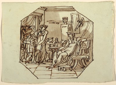 Cornelia, Gracchin äiti, Palazzo Cavina, Faenza tekijältä Felice Giani