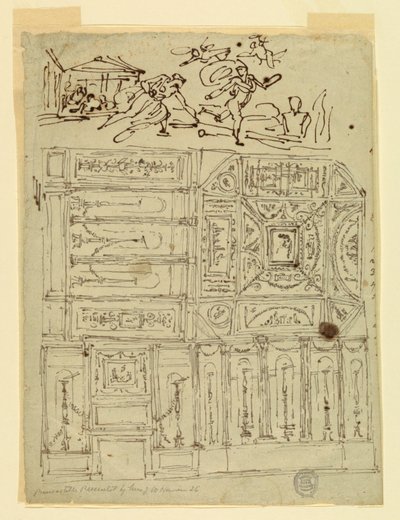 Piirros, Atalanta ja Hippomenes, n. 1800. tekijältä Felice Giani