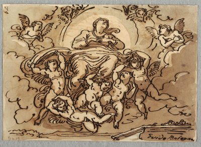 Neitsyen ilmestys, Guido Renin jälkeen tekijältä Felice Giani