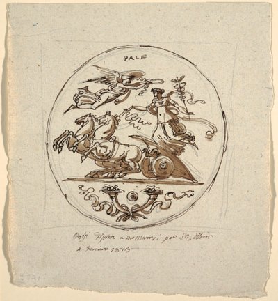 Rauhan voitto, Roundel, Aldini Villalle Montmorencyssa tekijältä Felice Giani