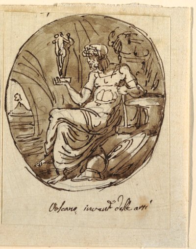 Vulcan, Design for holvikatot, Sala dei Legislatori, Palazzo Conti-Sinibaldi, Faenza tekijältä Felice Giani