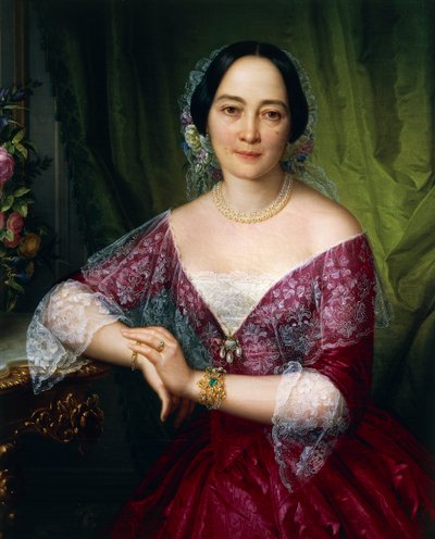 Felice Schiavonin muotokuva Anne Opulichista, öljy kankaalle tekijältä Felice Schiavoni