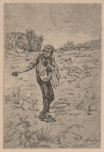 Vertausten kylväjä (etsaus) tekijältä Félicien Rops