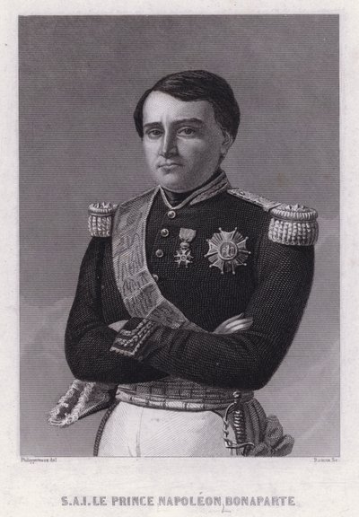 Prinssi Napoleon Bonaparte, Westfalenin kuninkaan Jeromen poika, keisari Napoleon I:n nuorin veli (kaiverrus) tekijältä Felix (after) Philippoteaux