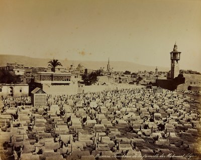 Albumi "Damas et Baalbek": Muhammedin perheen hautausmaa Damaskoksessa tekijältä Félix Bonfils