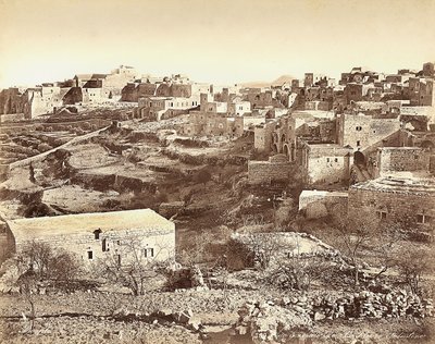 Panoraamanäkymä Betlehemiin, Israeliin tekijältä Félix Bonfils