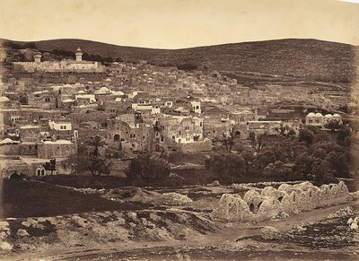 Panoraamanäkymä Nasarettiin, Israeliin tekijältä Félix Bonfils