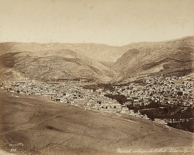 Panoraamanäkymä Zahlehiin, Syyriaan tekijältä Félix Bonfils