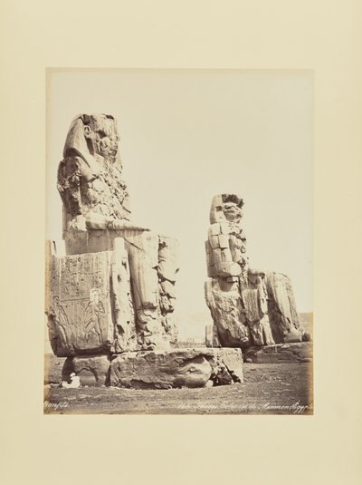 Theba. Memnonin kolossit (Egypti) tekijältä Félix Bonfils