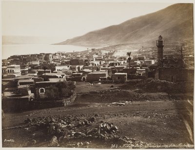 Tiberias, Panorama Lae Palestine #363 tekijältä Félix Bonfils