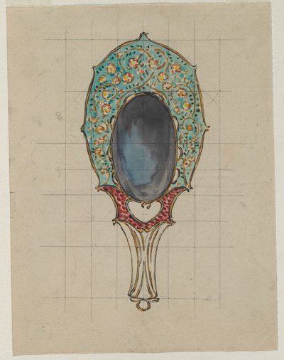 Suunnittelu käsipeiliin, c. 1900-1902. tekijältä Felix Bracquemond