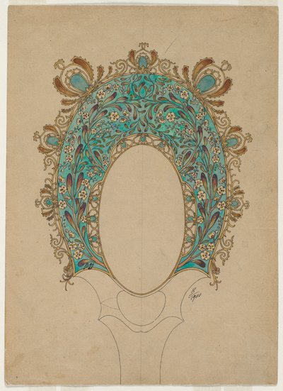 Käsipeilin mallit, c. 1900-1902. tekijältä Felix Bracquemond