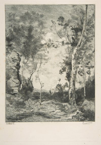 Valkoinen hevonen, 1858. tekijältä Felix Bracquemond