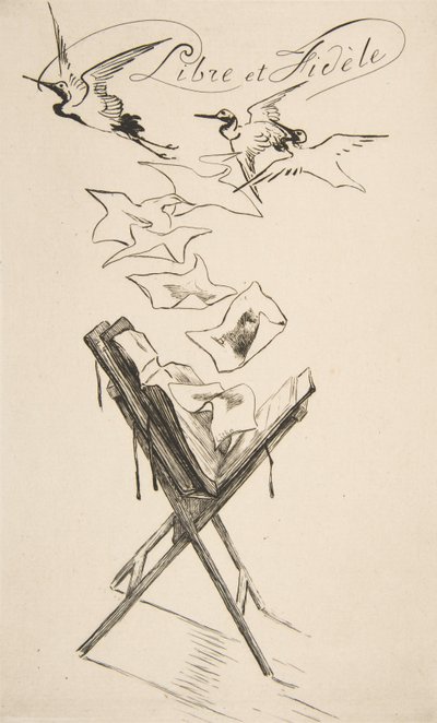 Vapaa ja uskollinen, 1878. tekijältä Felix Bracquemond
