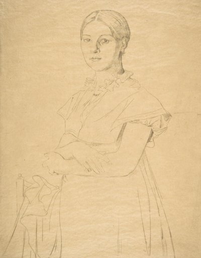 Madame Granger, Ingresin mukaan, 1867. tekijältä Felix Bracquemond