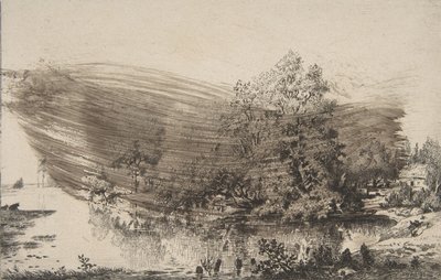 Maalaistalo Oisen rannalla, 1868. tekijältä Felix Bracquemond