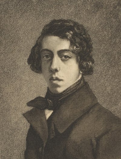 Théodore Chassériaun muotokuva, 1893. tekijältä Felix Bracquemond