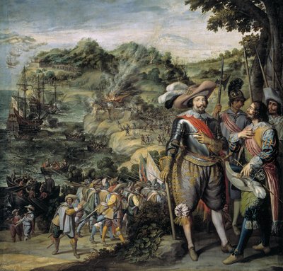 Don Fadrique de Toledon tekemä Saint Kittsin vangitseminen, 1634 tekijältä Felix Castello