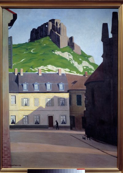 Chateau Gaillard Les Andelysissa. Felix Vallottonin maalaus (1865 - 1925) tekijältä Felix Edouard Vallotton