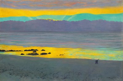 Keltainen ja vihreä auringonlasku, 1911. tekijältä Felix Edouard Vallotton