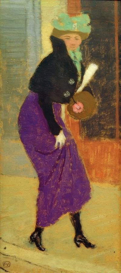 Dans la rue: Femme au manchon tekijältä Felix Edouard Vallotton