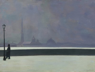Newa, valosumu (La Néva, brume légère). 1913 tekijältä Felix Edouard Vallotton