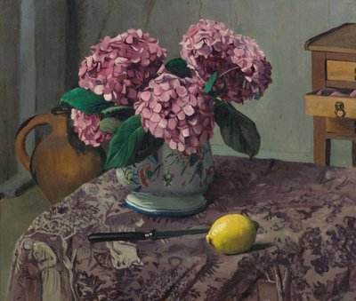 Hortensiat ja sitruuna, 1923. tekijältä Felix Edouard Vallotton