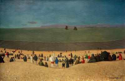 La plage à Honfleur tekijältä Felix Edouard Vallotton