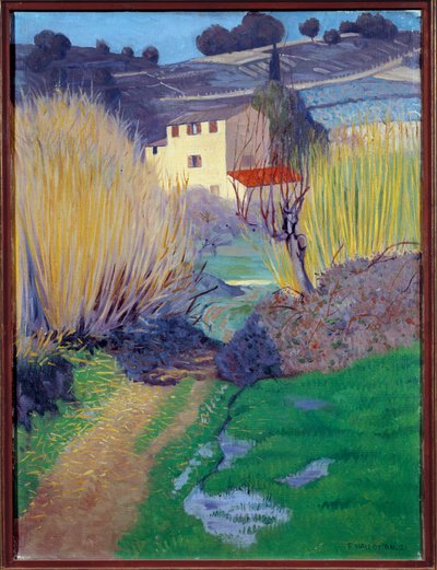 Maisema Cagnesissa Felix Vallottonin (1865-1925) maalaus 1921 Su. 0,8 x 0,6 m Rouen, Kuvataidemuseo tekijältä Felix Edouard Vallotton