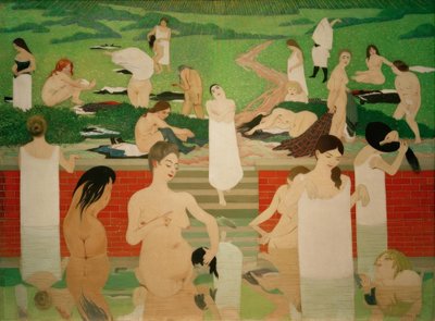 Le bain au soir d’été tekijältä Felix Edouard Vallotton