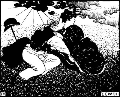 Itse. Felix Edouard Vallottonin puupiirros (1865-1925) tekijältä Felix Edouard Vallotton