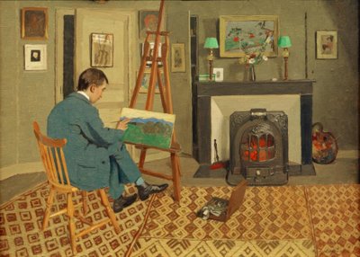 Max Rodrigues-Henriques im Atelier seines Schwiegervatersissa tekijältä Felix Edouard Vallotton