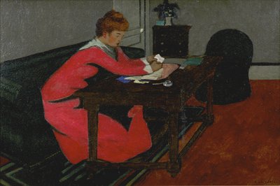 Misia pöytänsä ääressä, 1897 tekijältä Felix Edouard Vallotton