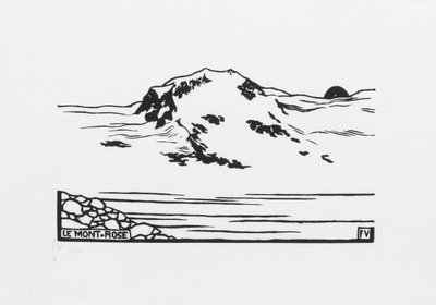 Mont-Rose, 1892 tekijältä Felix Edouard Vallotton
