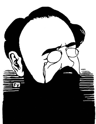 Muotokuva Emile Zolasta (1840-1902), ranskalaisesta kirjailijasta. Kaiverrus Felix Edouard Vallotton (1865-1925) tekijältä Felix Edouard Vallotton