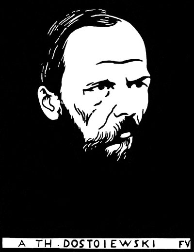 Fedor Mihailovitš Dostojevskin muotokuva (Dostojevski, Dostojevski, Dostojevski, Dostojevski, Fjodor Dostojevski tekijältä Felix Edouard Vallotton