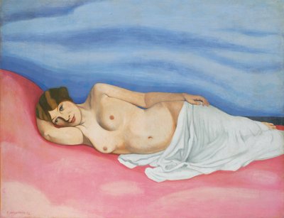 Makaava nainen alaston, 1913 tekijältä Felix Edouard Vallotton