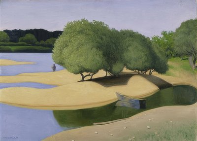 Sandbänke an der Loire (hiekkaa Loiren rannoilla). 1923 tekijältä Felix Edouard Vallotton