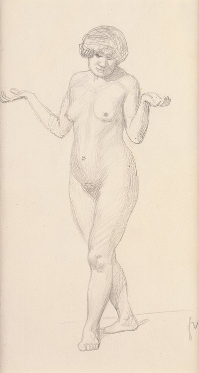 Seiso alasti kasvot eteenpäin tekijältä Felix Edouard Vallotton