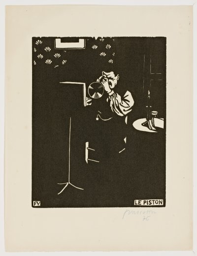 The Cornet, sarjasta "Musical Instruments", 1896-97 tekijältä Felix Edouard Vallotton