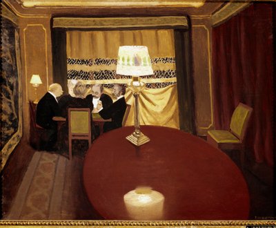 Pokeripeli. Felix Vallottonin (1865-1925) maalaus tekijältä Felix Edouard Vallotton